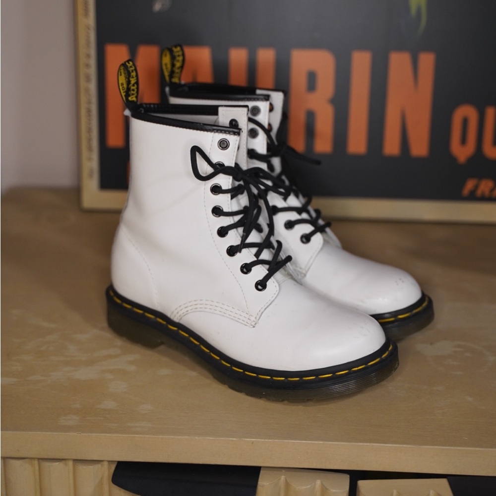 White 1460 Boots